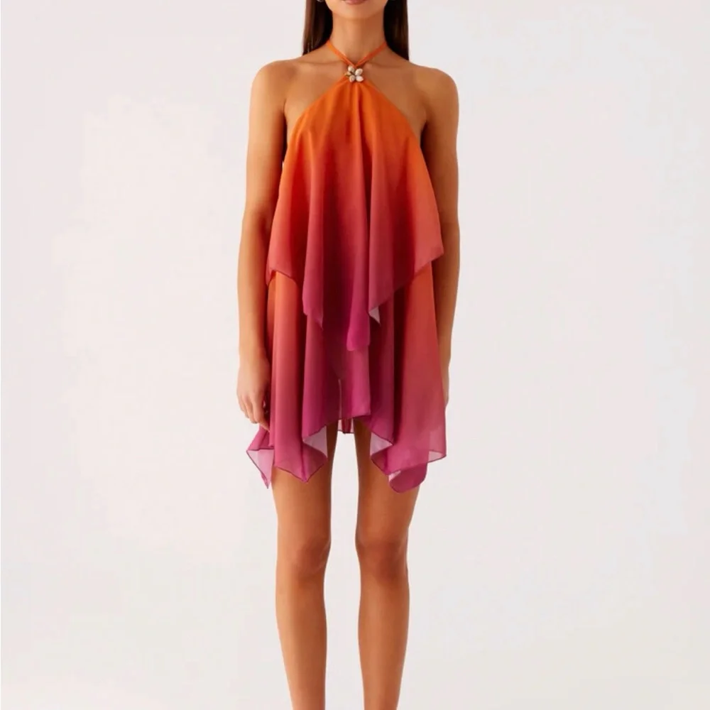 Peppermayo Twin Flame Mini Dress - Gradient Orange - Picture 3 of 6